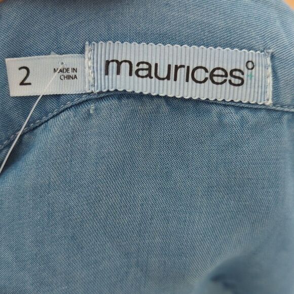 Maurices denim shirt button down dress Lyocell NWT - Picture 3 of 6